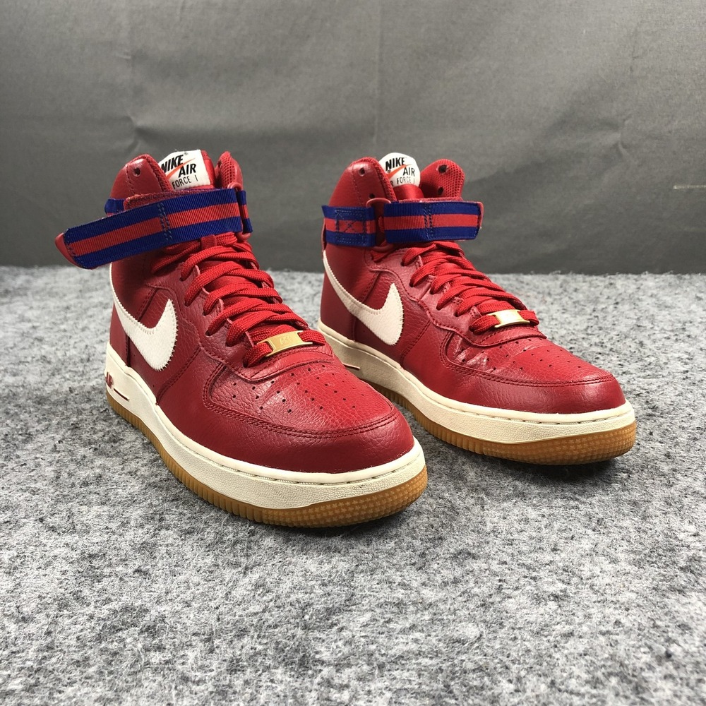 Nike Air Force 1 High Retro QS Mens 8 Gym Red White Gum Sneakers 315121-605